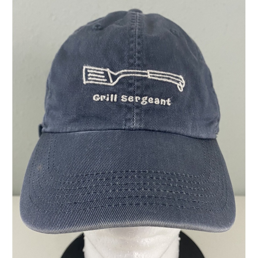 Life Is Good Grill Sergeant Baseball Cap Adjustable Embroidered Dad Hat Navy